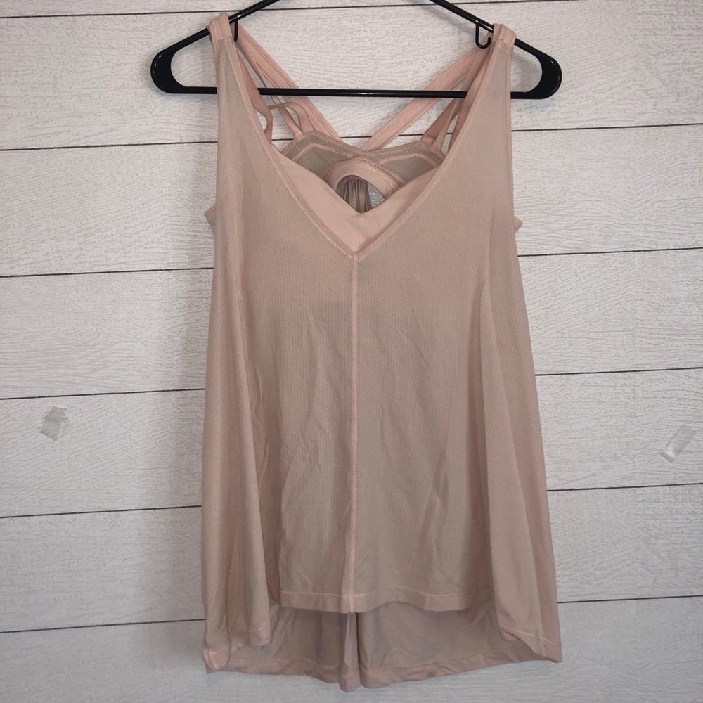Lululemon The Oneness Tank, heathered pink 6 C